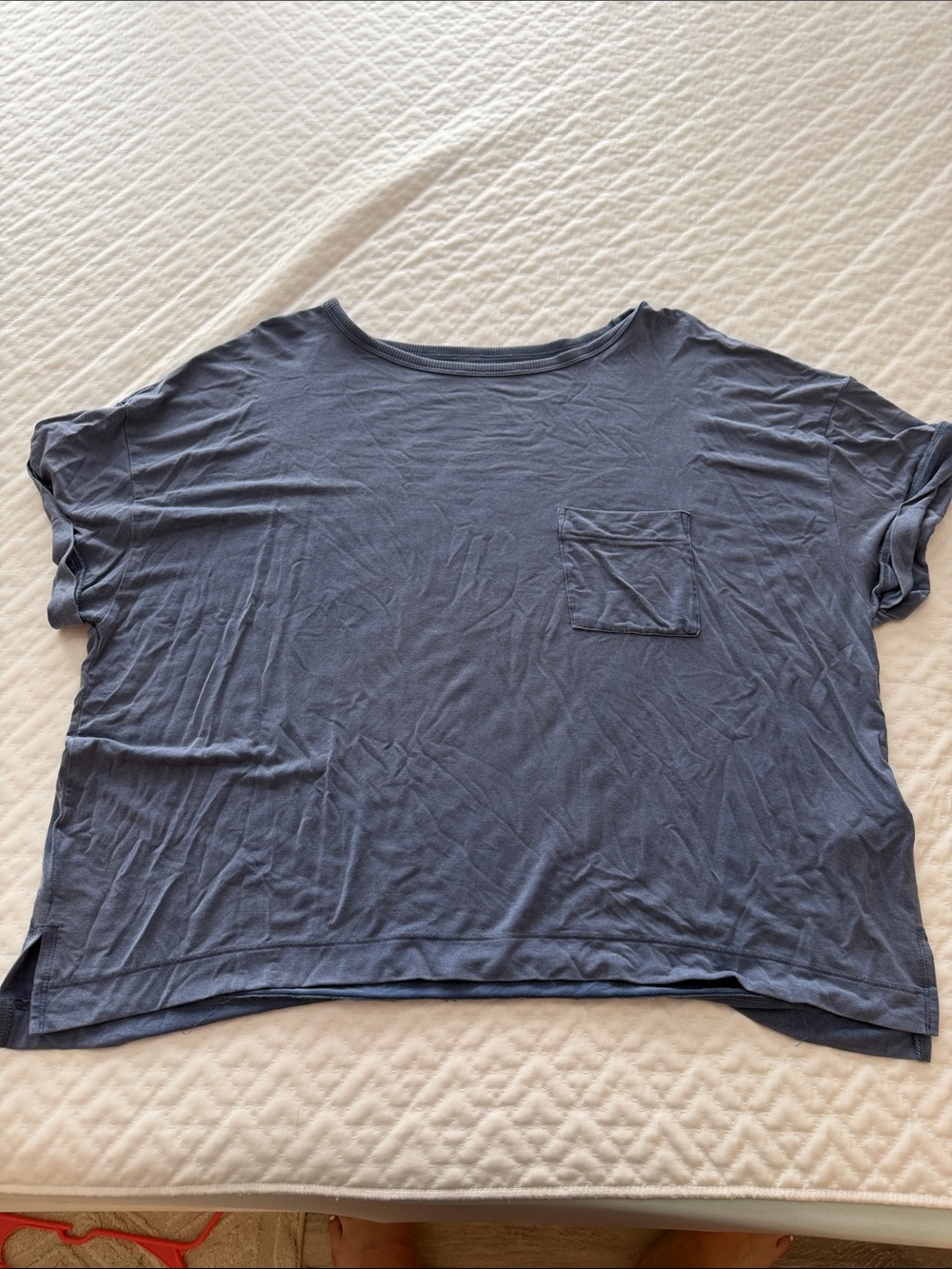 American Eagle Outfitters Crop Pocket Tee - Blue